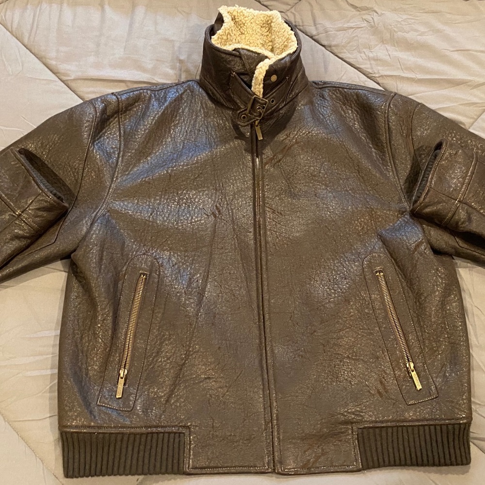 Calvin Klein Bomber Jacket w/ Sherpa Collar
